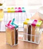 جا ادویه 6 عددی درب رنگی