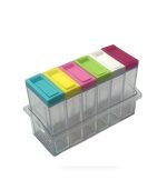 جا ادویه 6 عددی درب رنگی