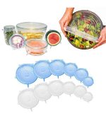 درپوش ظرف سیلیکونی مجموعه 6 عددی