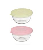 پیاله شیشه ای پاشا مدل درب دار