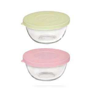 پیاله شیشه ای پاشا مدل درب دار