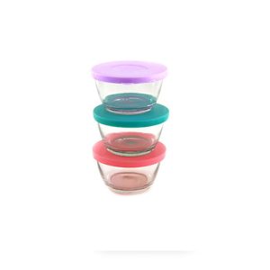 پیاله شیشه ای پاشا مدل درب دار