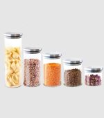 بانکه شیشه ای درب استیل