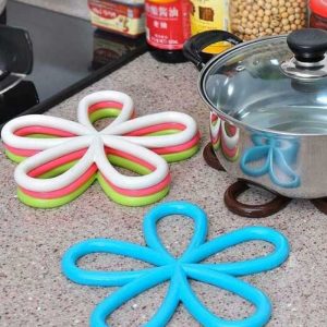 زیر قابلمه سیلیکونی نسوز طرح گل