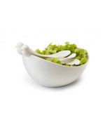 سالاد خوری و چنگال طرح پرنده