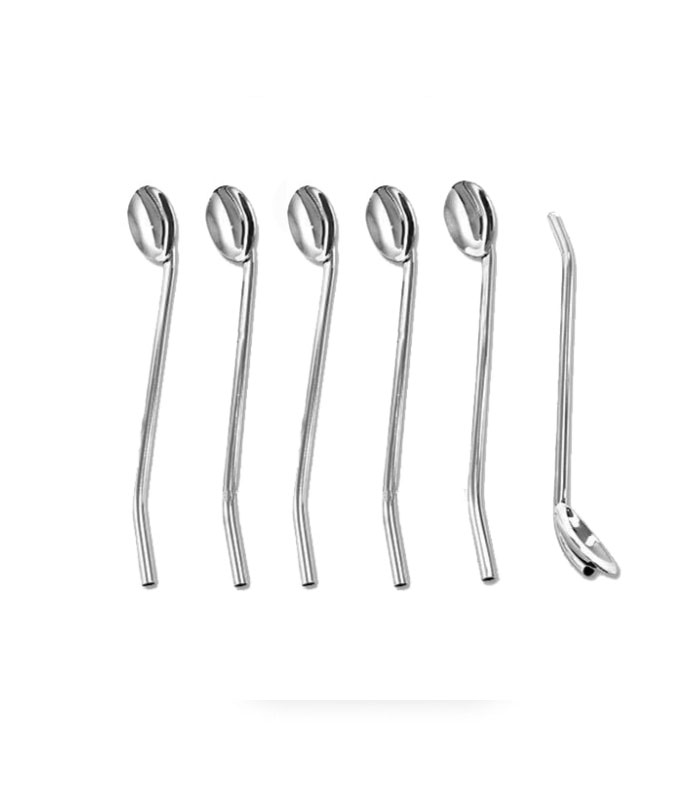 نی-شربت-استیل-قاشق-دار-6-عددی نی شربت استیل قاشق دار 6 عددی