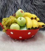 کاسه میوه خوری دسته دار خالدار