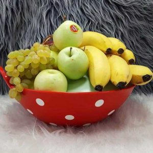 کاسه میوه خوری دسته دار خالدار