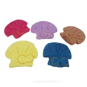 کلاه حوله ای حمام طرح پاپیون