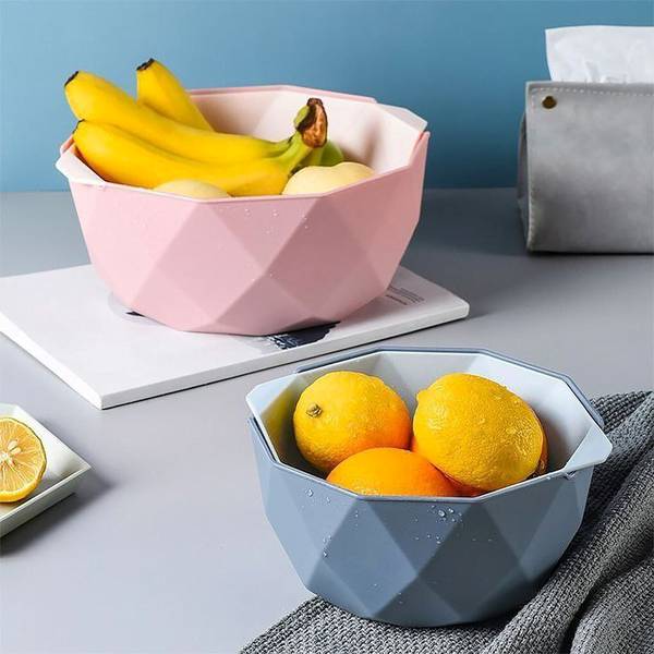 آبکش لکن 8 ضلعی نیلا 6 پارچه-2